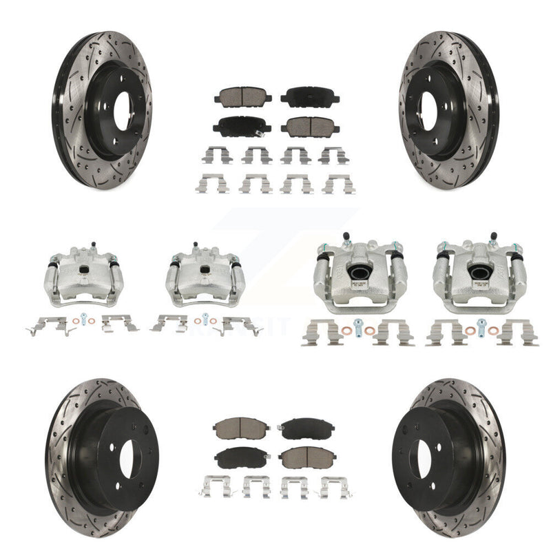 Transit Auto KCD-100253C Disc Brake Kit for 2013-2019 Nissan Sentra - Front and Rear product image