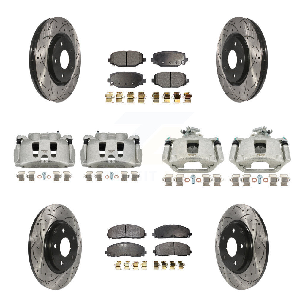 Transit Auto KCD-100256P Disc Brake Kit for 2019-2020 Dodge Grand Caravan - Front and Rear product image