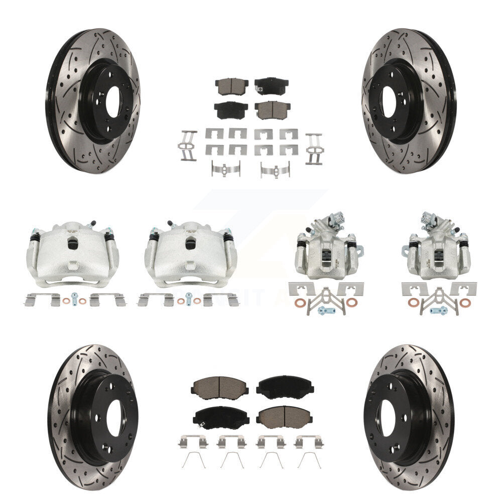Transit Auto KCD-100258C Disc Brake Kit for 2012-2015 Acura ILX, Honda Civic - Front and Rear product image