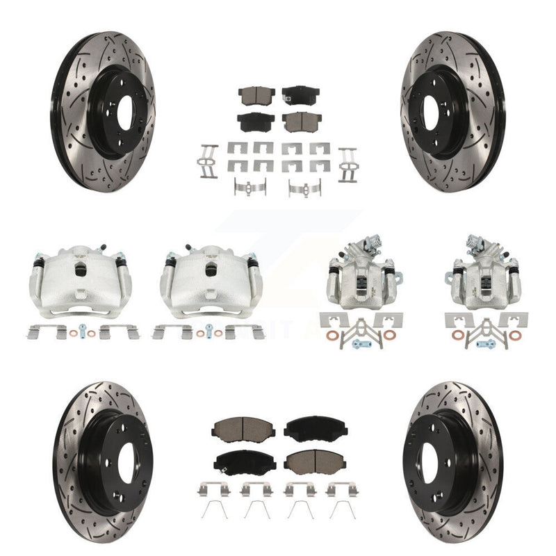Transit Auto KCD-100258C Disc Brake Kit for 2012-2015 Acura ILX, Honda Civic - Front and Rear product image