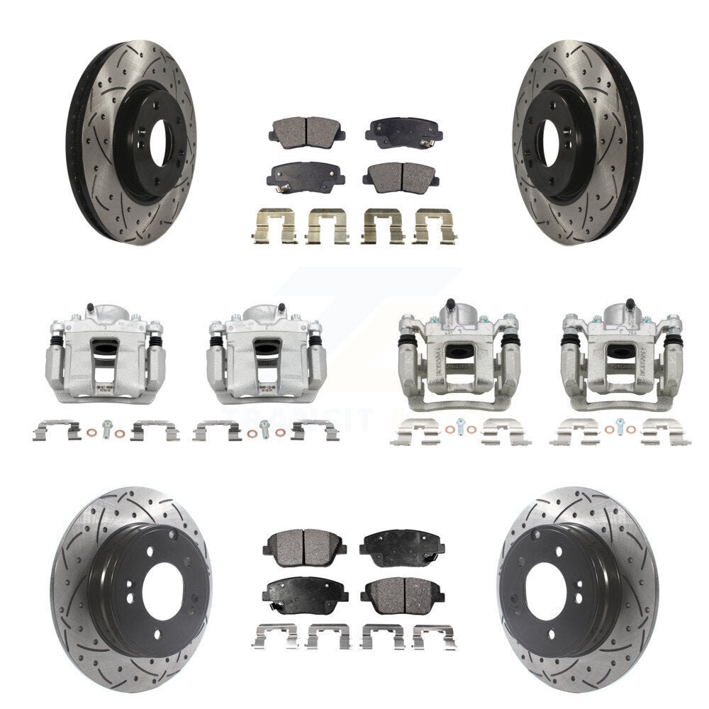 Transit Auto KCD-100267P Disc Brake Kit for 2011-2015 Hyundai Sonata, Kia Optima - Front and Rear product image