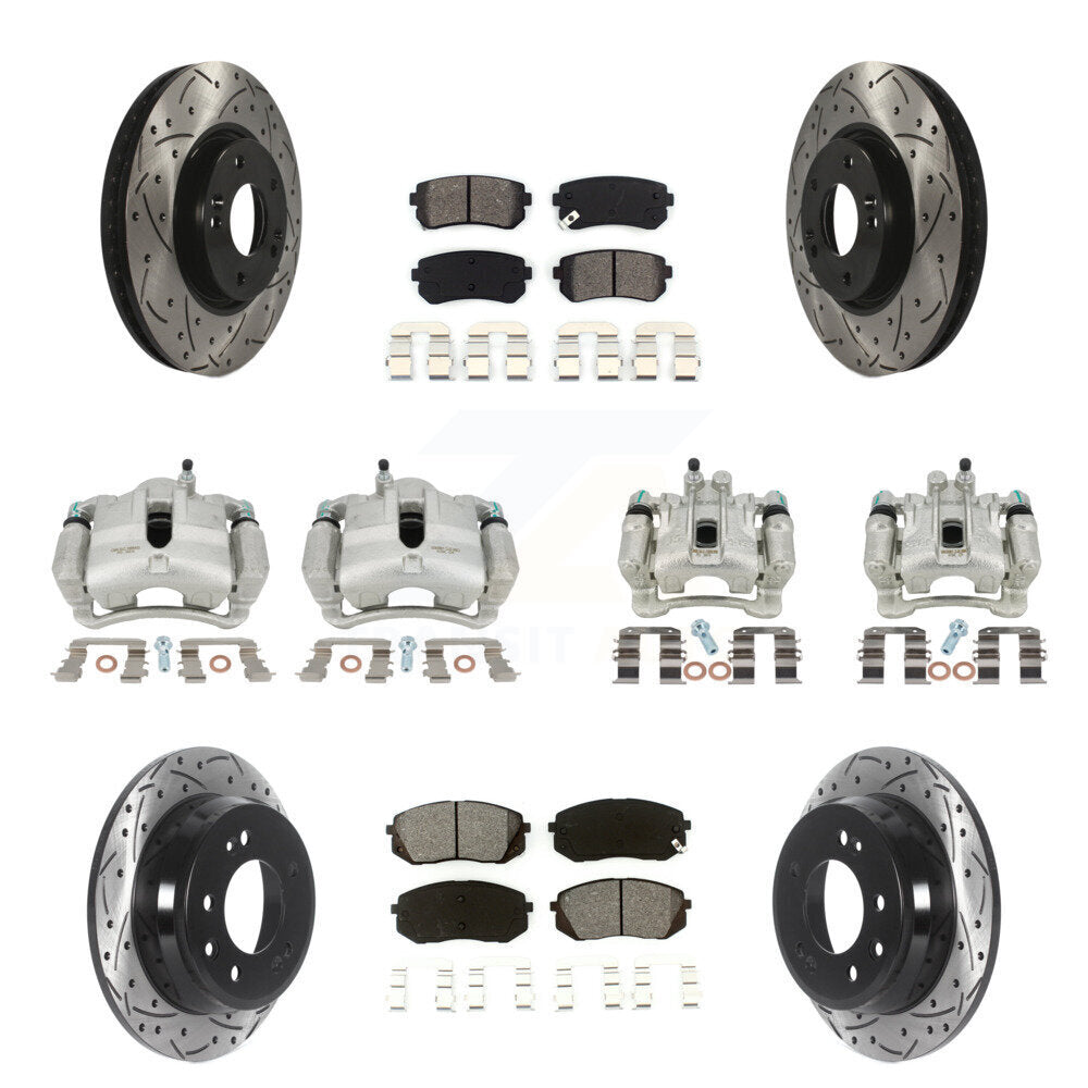 Transit Auto KCD-100281S Disc Brake Kit for 2012-2016 Kia Sportage, Hyundai Tucson - Front and Rear product image
