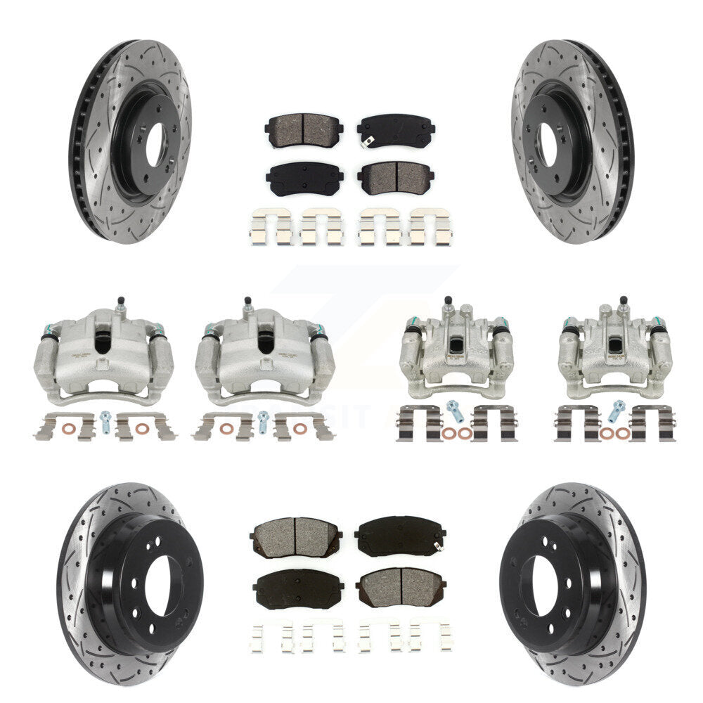 Transit Auto KCD-100282S Disc Brake Kit for 2015 Hyundai Tucson - Front and Rear product image