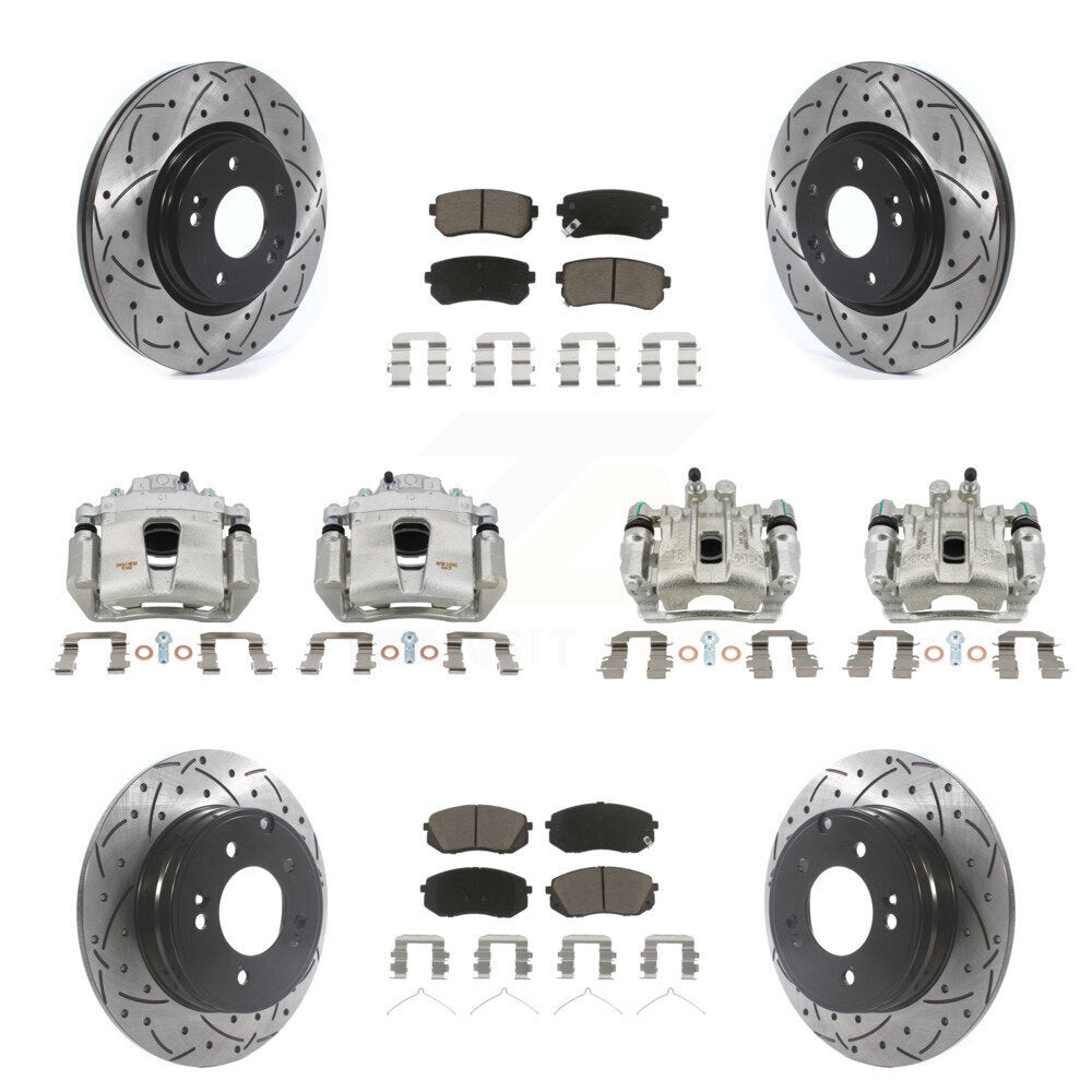 Transit Auto KCD-100288C Disc Brake Kit for 2016 Hyundai Sonata - Front and Rear product image