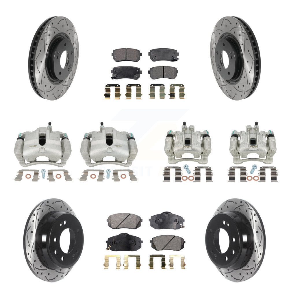 Transit Auto KCD-100289P Disc Brake Kit for 2015 Hyundai Tucson - Front and Rear product image