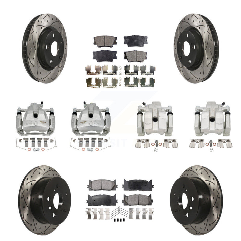 Transit Auto KCD-100293T Disc Brake Kit for 2012-2018 Lexus ES300h, Lexus ES350, Toyota Avalon & more - Front and Rear product image