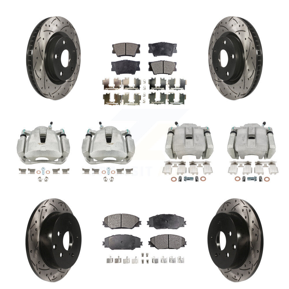 Transit Auto KCD-100296T Disc Brake Kit for 2012-2018 Toyota RAV4 - Front and Rear product image