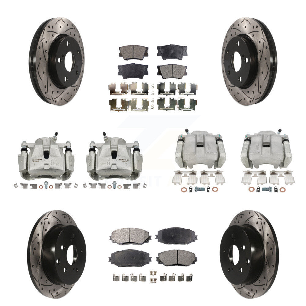 Transit Auto KCD-100297T Disc Brake Kit for 2012-2018 Toyota RAV4 - Front and Rear product image