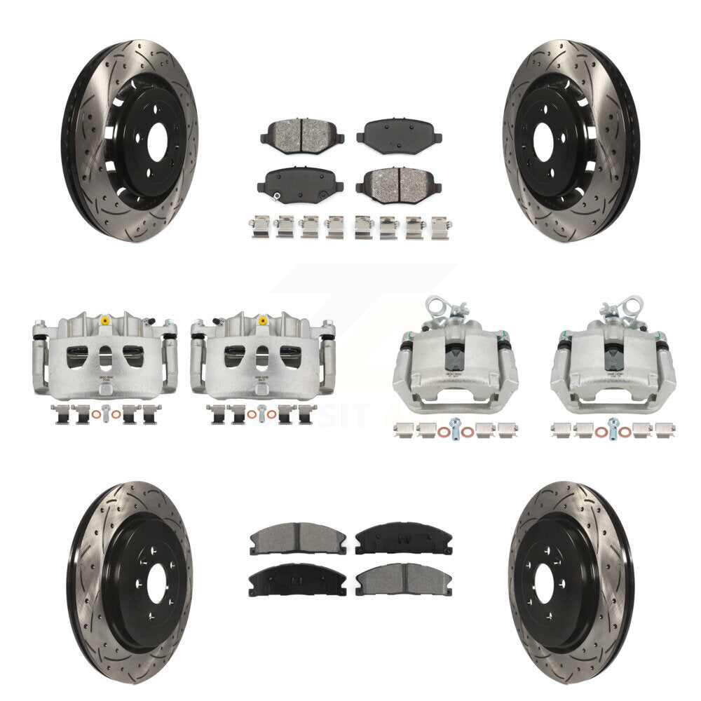 Transit Auto KCD-100298S Disc Brake Kit for 2013-2019 Ford Taurus, Ford Explorer, Ford Special Service Police Sedan & more - Front and Rear product image