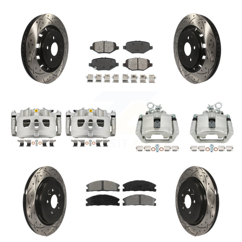 Transit Auto KCD-100298S Disc Brake Kit for 2013-2019 Ford Taurus, Ford Explorer, Ford Special Service Police Sedan & more - Front and Rear product image