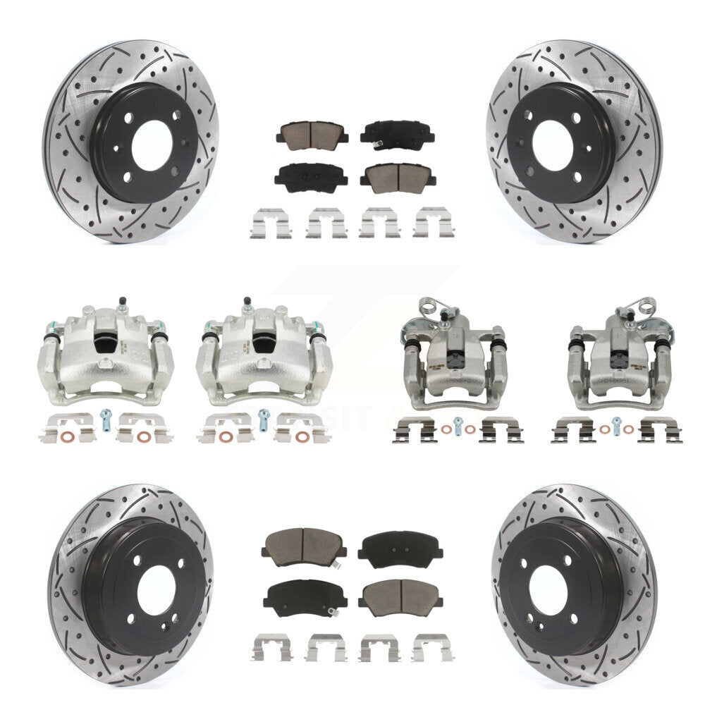 Transit Auto KCD-100299C Disc Brake Kit for 2012-2016 Hyundai Accent - Front and Rear product image