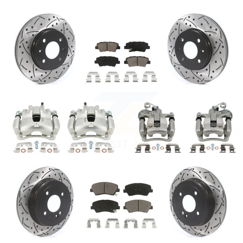 Transit Auto KCD-100299C Disc Brake Kit for 2012-2016 Hyundai Accent - Front and Rear product image