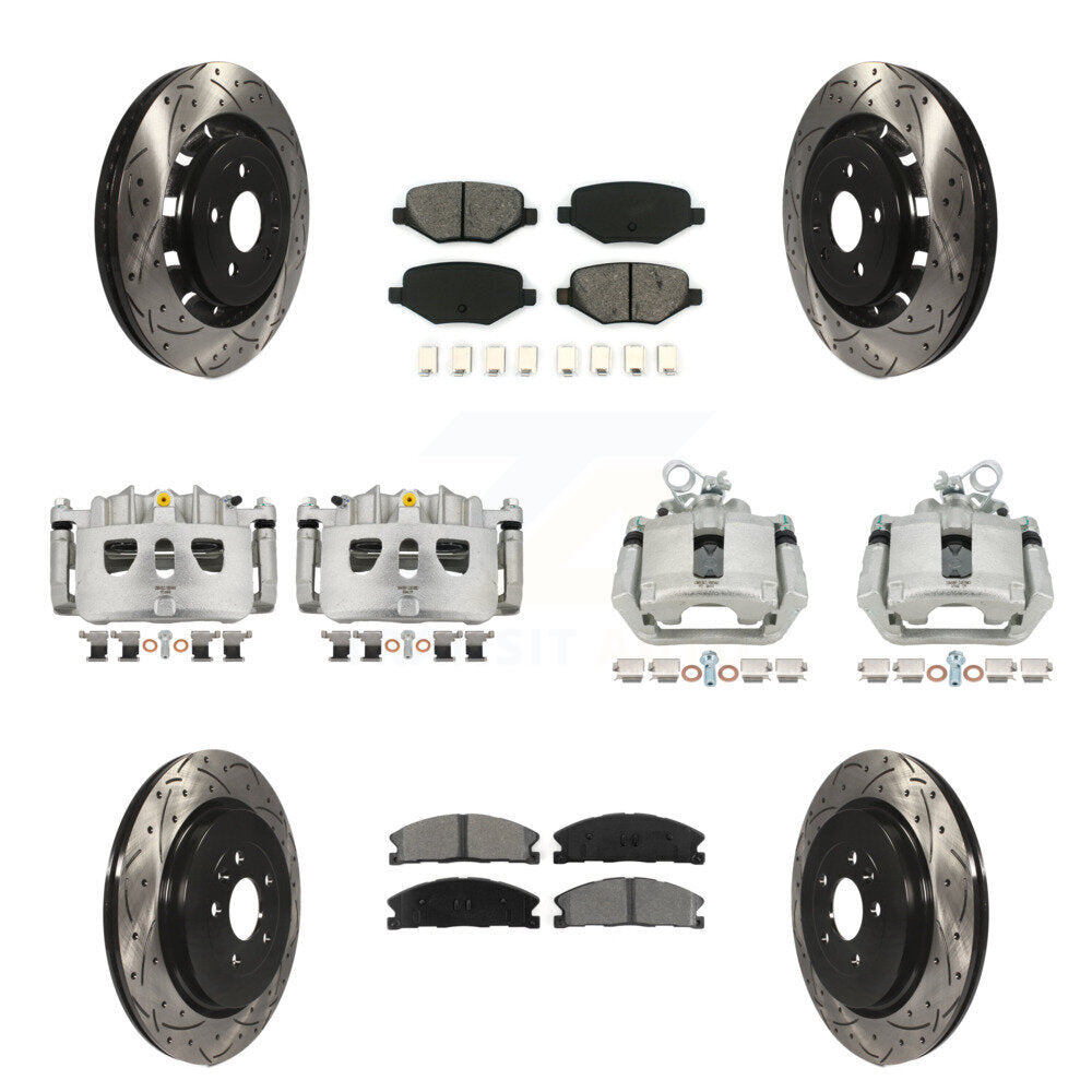 Transit Auto KCD-100300S Disc Brake Kit for 2013-2019 Ford Taurus, Ford Explorer, Lincoln MKS & more - Front and Rear product image