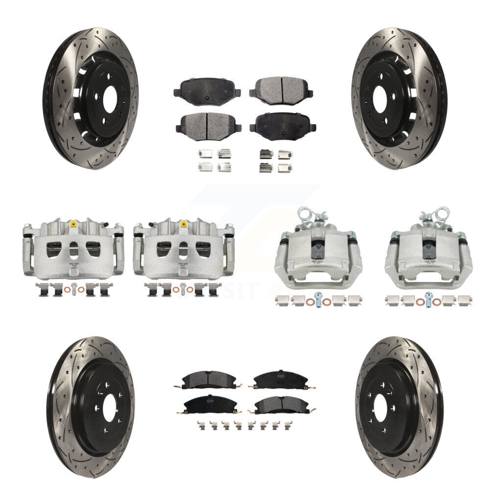 Transit Auto KCD-100307P Disc Brake Kit for 2013-2019 Ford Taurus, Ford Explorer, Lincoln MKS & more - Front and Rear product image