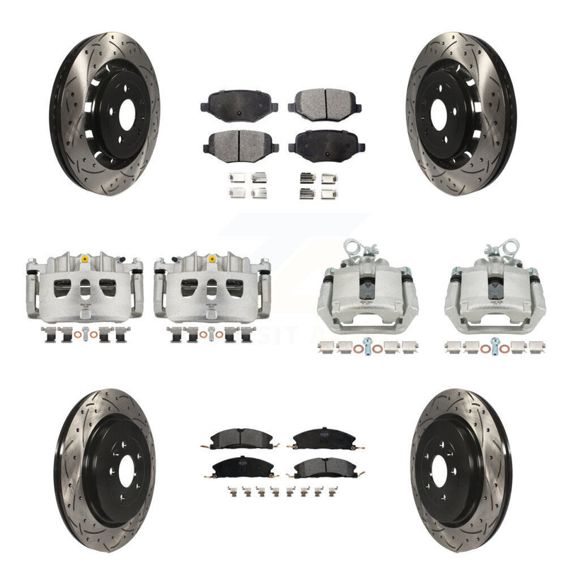 Transit Auto KCD-100307P Disc Brake Kit for 2013-2019 Ford Taurus, Ford Explorer, Lincoln MKS & more - Front and Rear product image