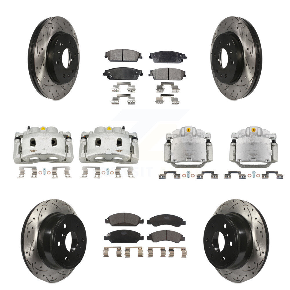 Transit Auto KCD-100311T Disc Brake Kit for 2008-2014 Chevrolet Silverado 1500, Cadillac Escalade, Cadillac Escalade ESV & more - Front and Rear product image