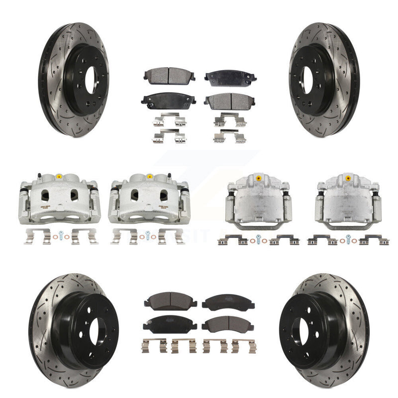 Transit Auto KCD-100311T Disc Brake Kit for 2008-2014 Chevrolet Silverado 1500, Cadillac Escalade, Cadillac Escalade ESV & more - Front and Rear product image
