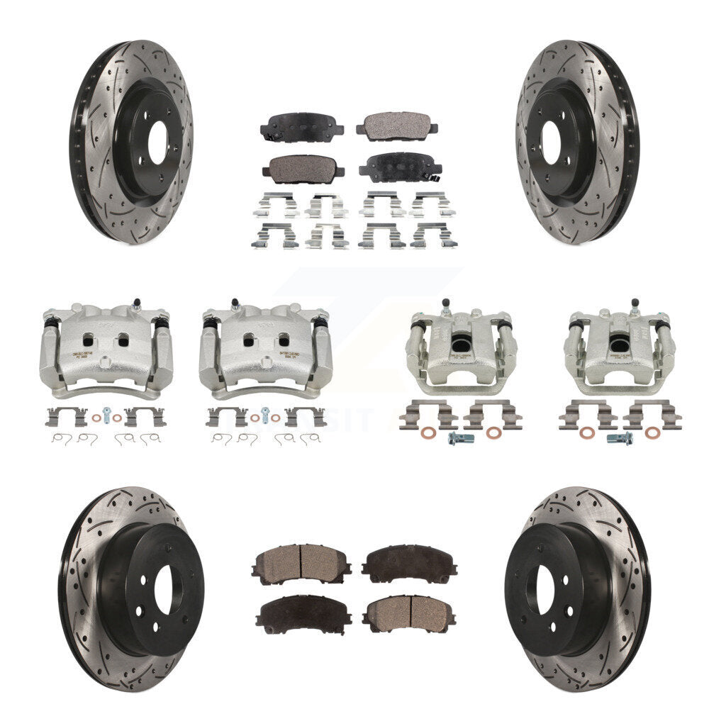 Transit Auto KCD-100327P Disc Brake Kit for 2014-2019 Nissan Rogue - Front and Rear product image