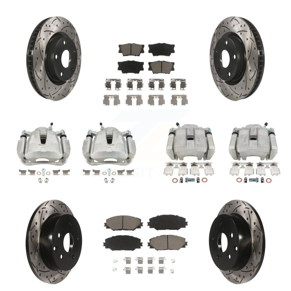 Transit Auto KCD-100332C Disc Brake Kit for 2012-2018 Toyota RAV4 - Front and Rear product image