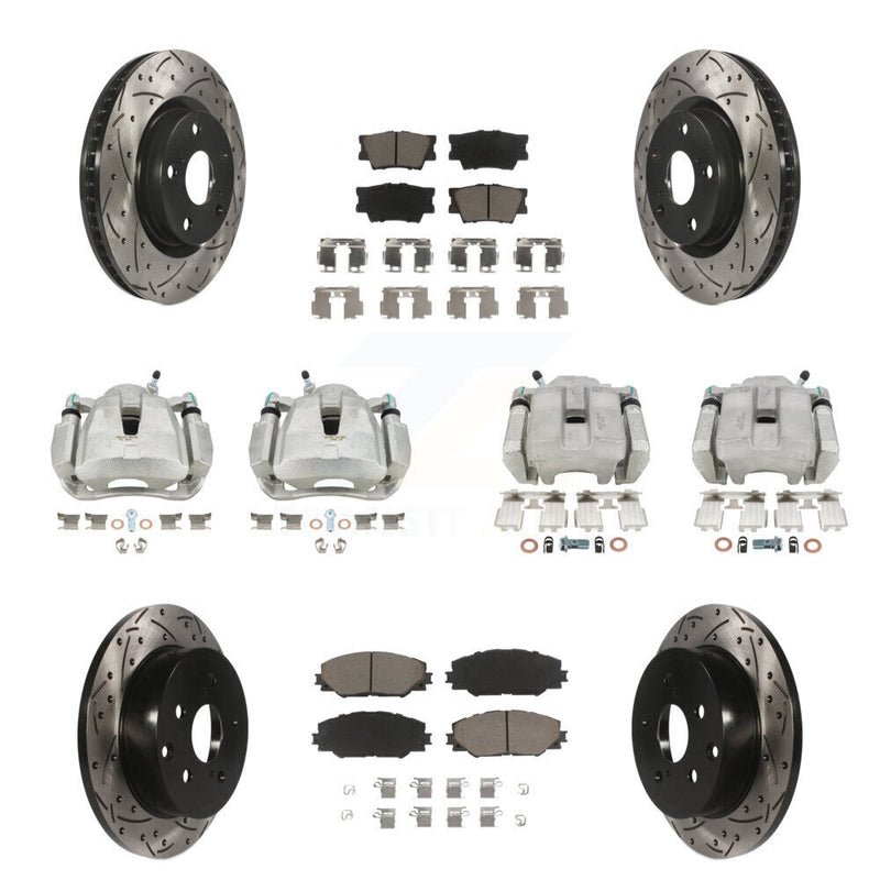 Transit Auto KCD-100332C Disc Brake Kit for 2012-2018 Toyota RAV4 - Front and Rear product image