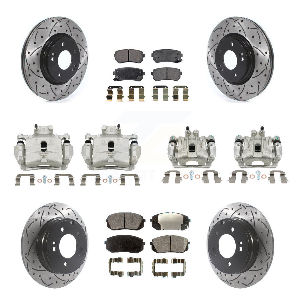 Transit Auto KCD-100334P Disc Brake Kit for 2015 Hyundai Sonata - Front and Rear product image