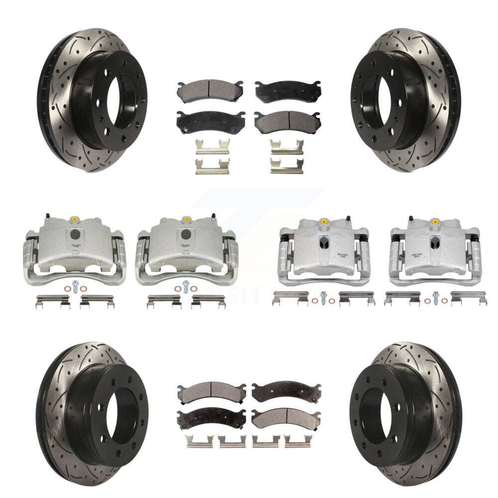 Transit Auto KCD-100341P Disc Brake Kit for 1999-2013 Chevrolet Suburban 2500, GMC Yukon XL 2500, Chevrolet Silverado 2500 HD & more - Front and Rear product image
