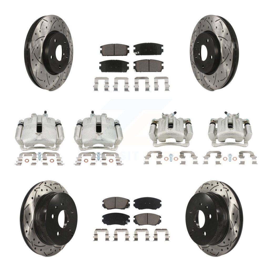 Transit Auto KCD-100345C Disc Brake Kit for 2010-2017 Chevrolet Equinox, GMC Terrain - Front and Rear product image