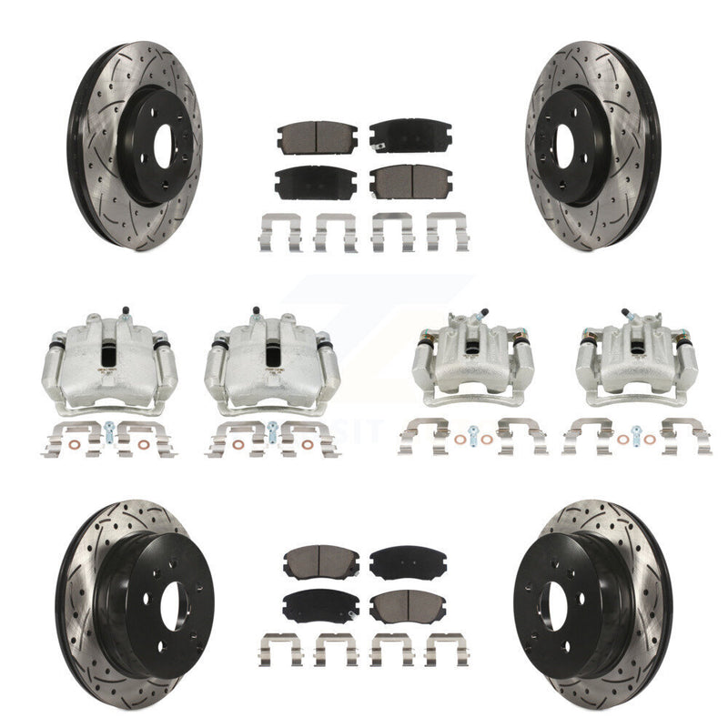 Transit Auto KCD-100345C Disc Brake Kit for 2010-2017 Chevrolet Equinox, GMC Terrain - Front and Rear product image