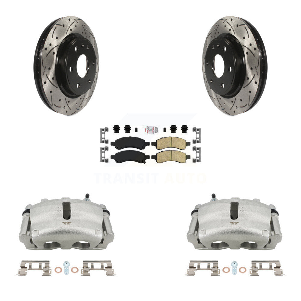 Transit Auto KCD-100346N Disc Brake Kit for 2007-2017 GMC Acadia Limited, Chevrolet Traverse, Buick Enclave & more - Front product image
