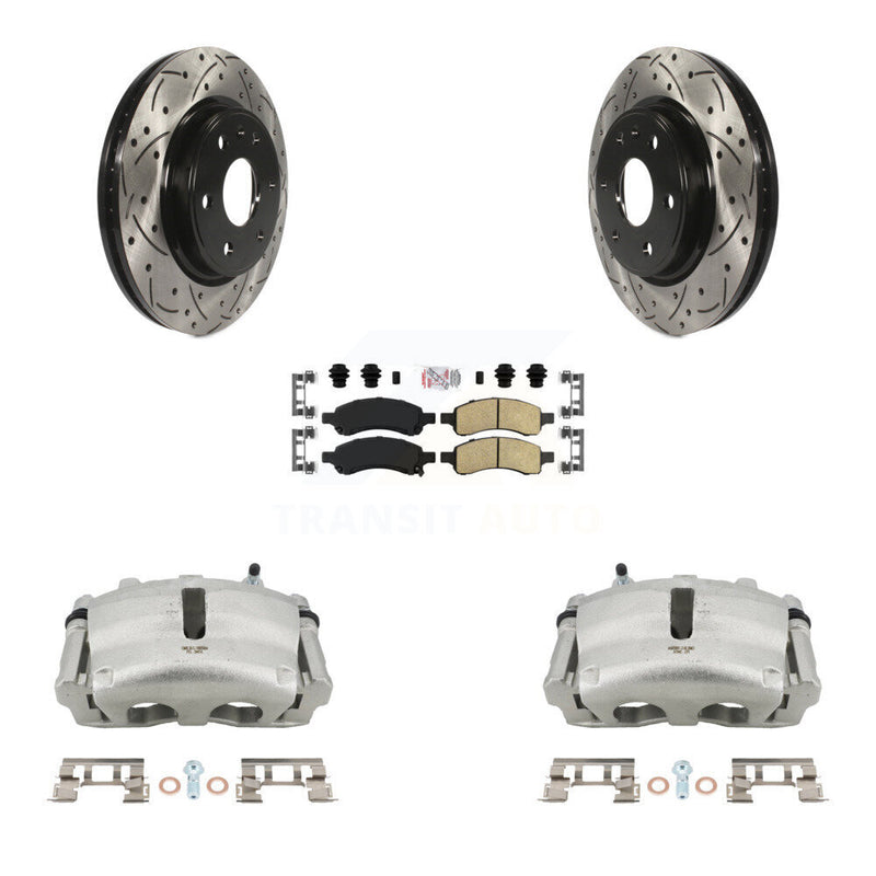 Transit Auto KCD-100346N Disc Brake Kit for 2007-2017 GMC Acadia Limited, Chevrolet Traverse, Buick Enclave & more - Front product image