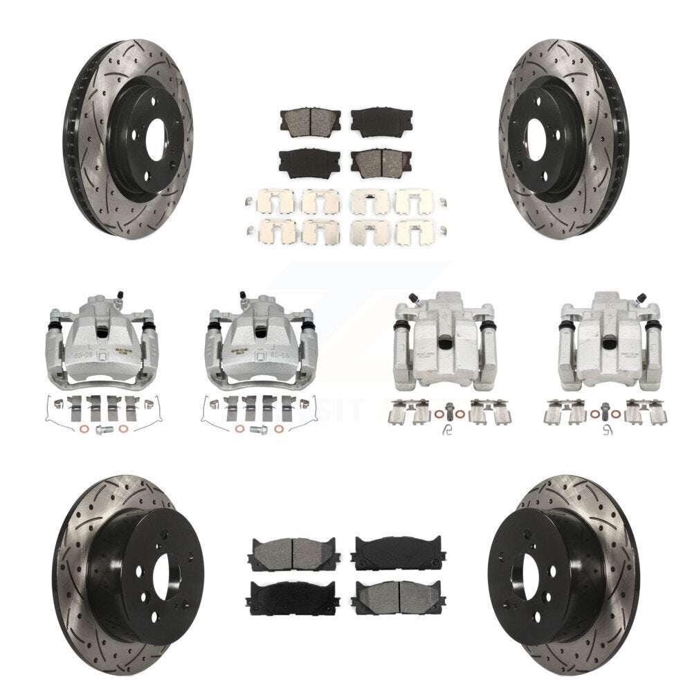 Transit Auto KCD-100351S Disc Brake Kit for 2012-2018 Lexus ES300h, Lexus ES350, Toyota Avalon & more - Front and Rear product image