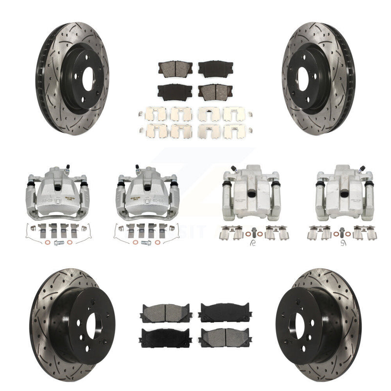 Transit Auto KCD-100351S Disc Brake Kit for 2012-2018 Lexus ES300h, Lexus ES350, Toyota Avalon & more - Front and Rear product image