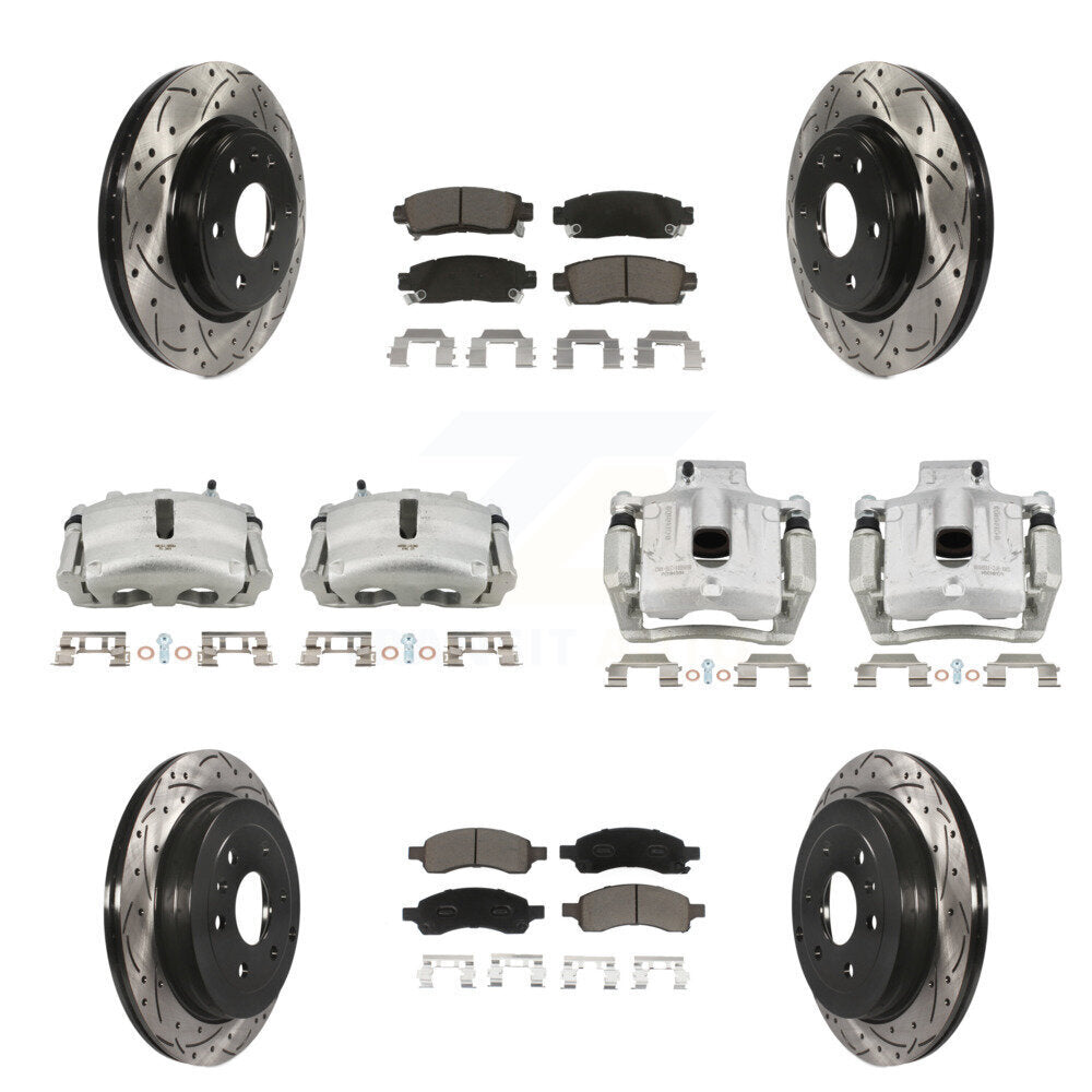 Transit Auto KCD-100352C Disc Brake Kit for 2007-2017 GMC Acadia Limited, Chevrolet Traverse, Buick Enclave & more - Front and Rear product image