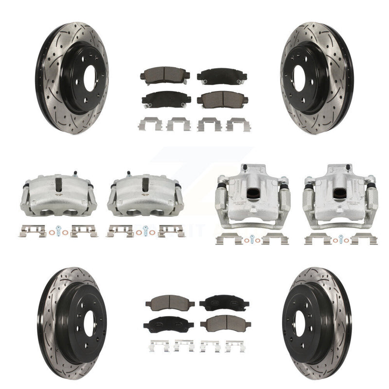 Transit Auto KCD-100352C Disc Brake Kit for 2007-2017 GMC Acadia Limited, Chevrolet Traverse, Buick Enclave & more - Front and Rear product image