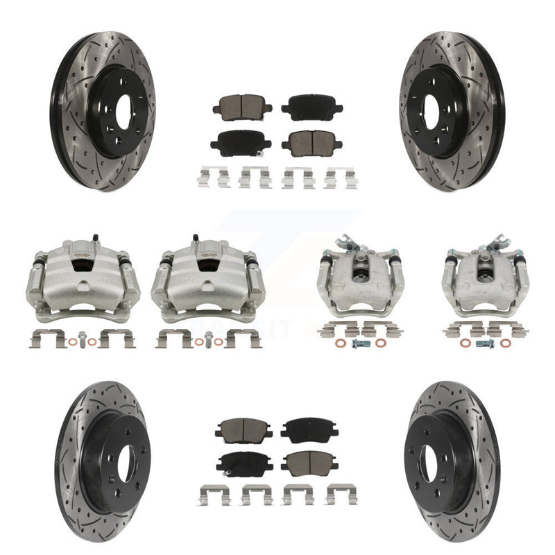 Transit Auto KCD-100353C Disc Brake Kit for 2017-2019 Chevrolet Cruze - Front and Rear product image