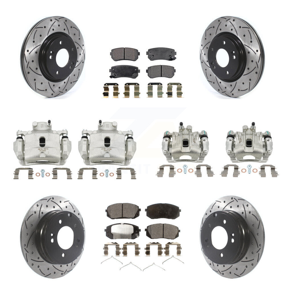 Transit Auto KCD-100353P Disc Brake Kit for 2016 Hyundai Sonata - Front and Rear product image