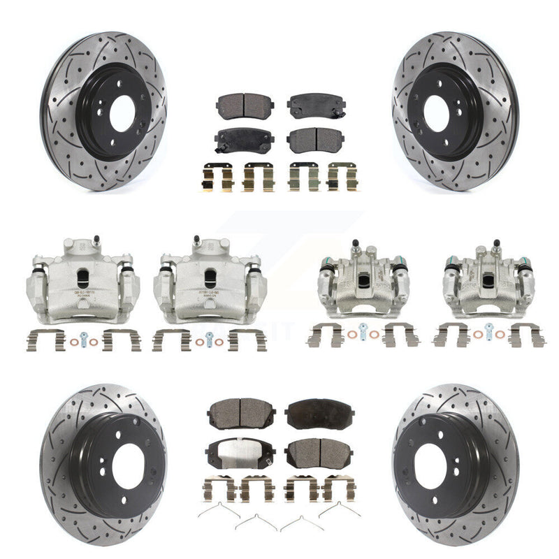 Transit Auto KCD-100353P Disc Brake Kit for 2016 Hyundai Sonata - Front and Rear product image