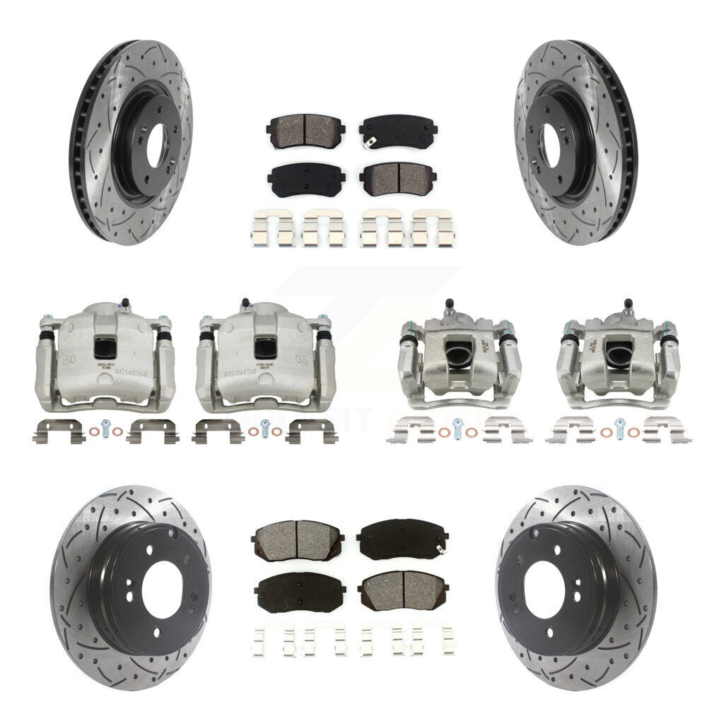 Transit Auto KCD-100353S Disc Brake Kit for 2016 Hyundai Tucson - Front and Rear product image
