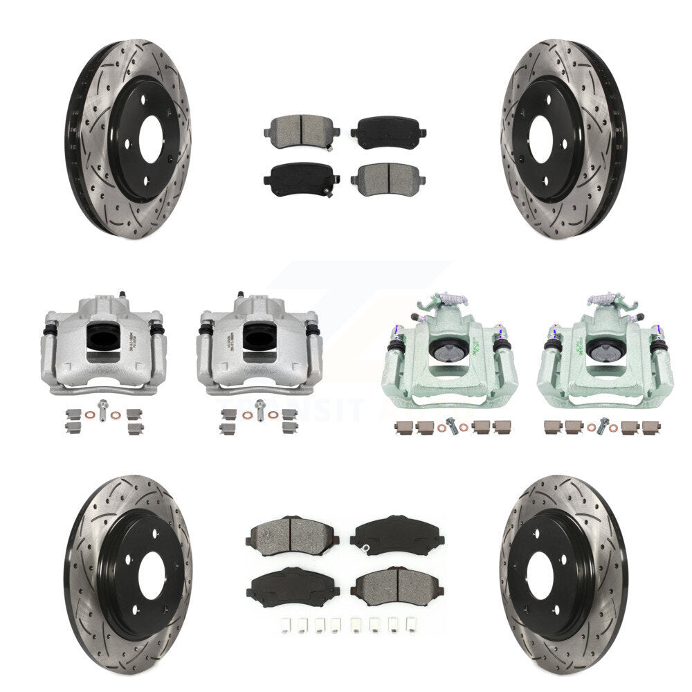 Transit Auto KCD-100356S Disc Brake Kit for 2008-2012 Ram C/V, Volkswagen Routan, Chrysler Town & Country & more - Front and Rear product image