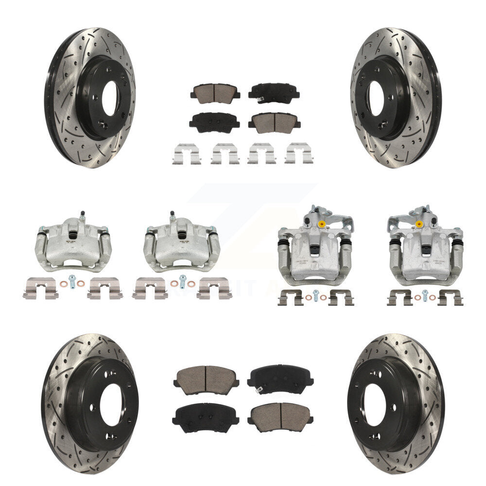 Transit Auto KCD-100357C Disc Brake Kit for 2016-2017 Kia Forte Koup, Hyundai Elantra GT - Front and Rear product image