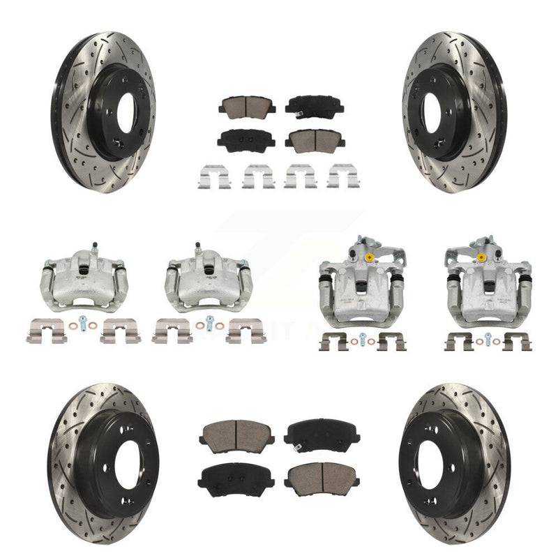 Transit Auto KCD-100357C Disc Brake Kit for 2016-2017 Kia Forte Koup, Hyundai Elantra GT - Front and Rear product image