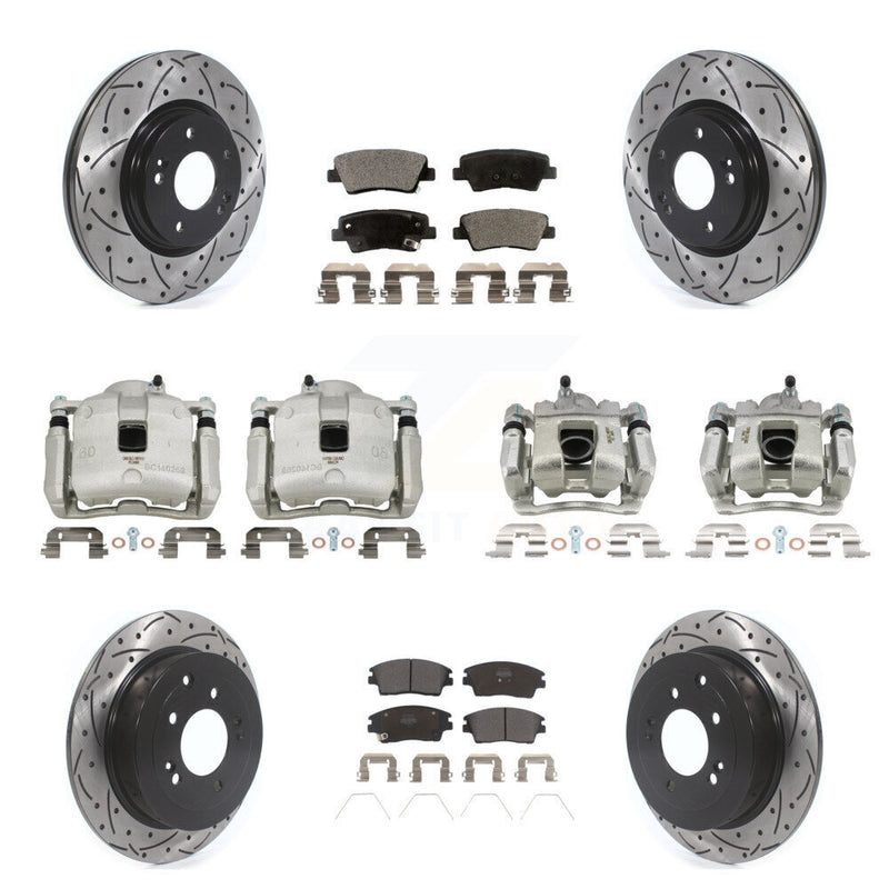 Transit Auto KCD-100359P Disc Brake Kit for 2016-2021 Hyundai Tucson, Kia Sportage - Front and Rear product image