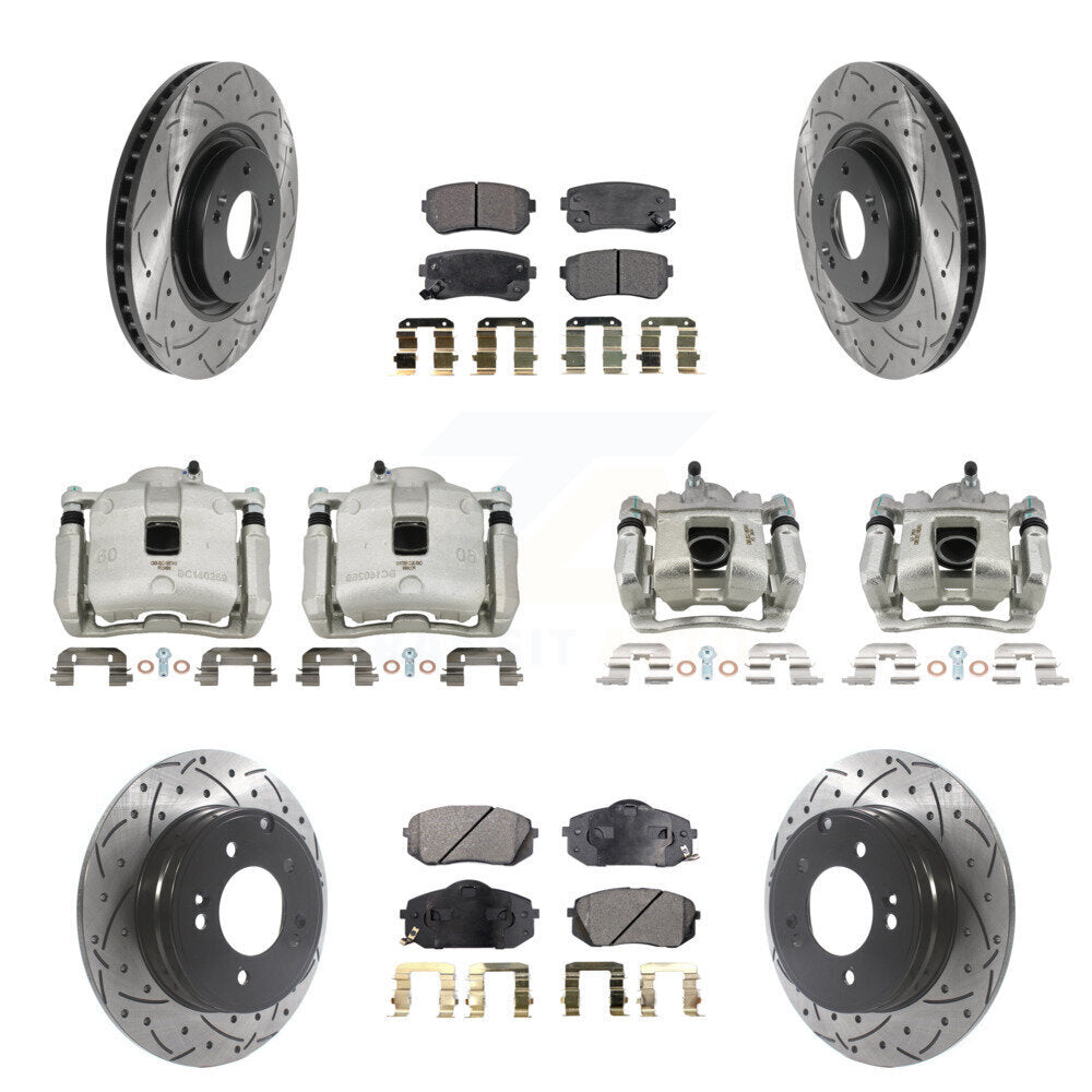 Transit Auto KCD-100360P Disc Brake Kit for 2016 Hyundai Tucson - Front and Rear product image