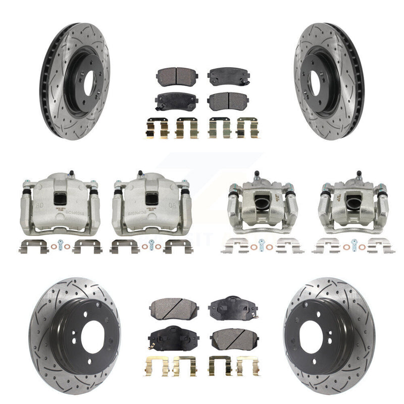 Transit Auto KCD-100360P Disc Brake Kit for 2016 Hyundai Tucson - Front and Rear product image