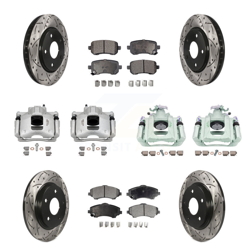 Transit Auto KCD-100363P Disc Brake Kit for 2008-2012 Ram C/V, Volkswagen Routan, Chrysler Town & Country & more - Front and Rear product image