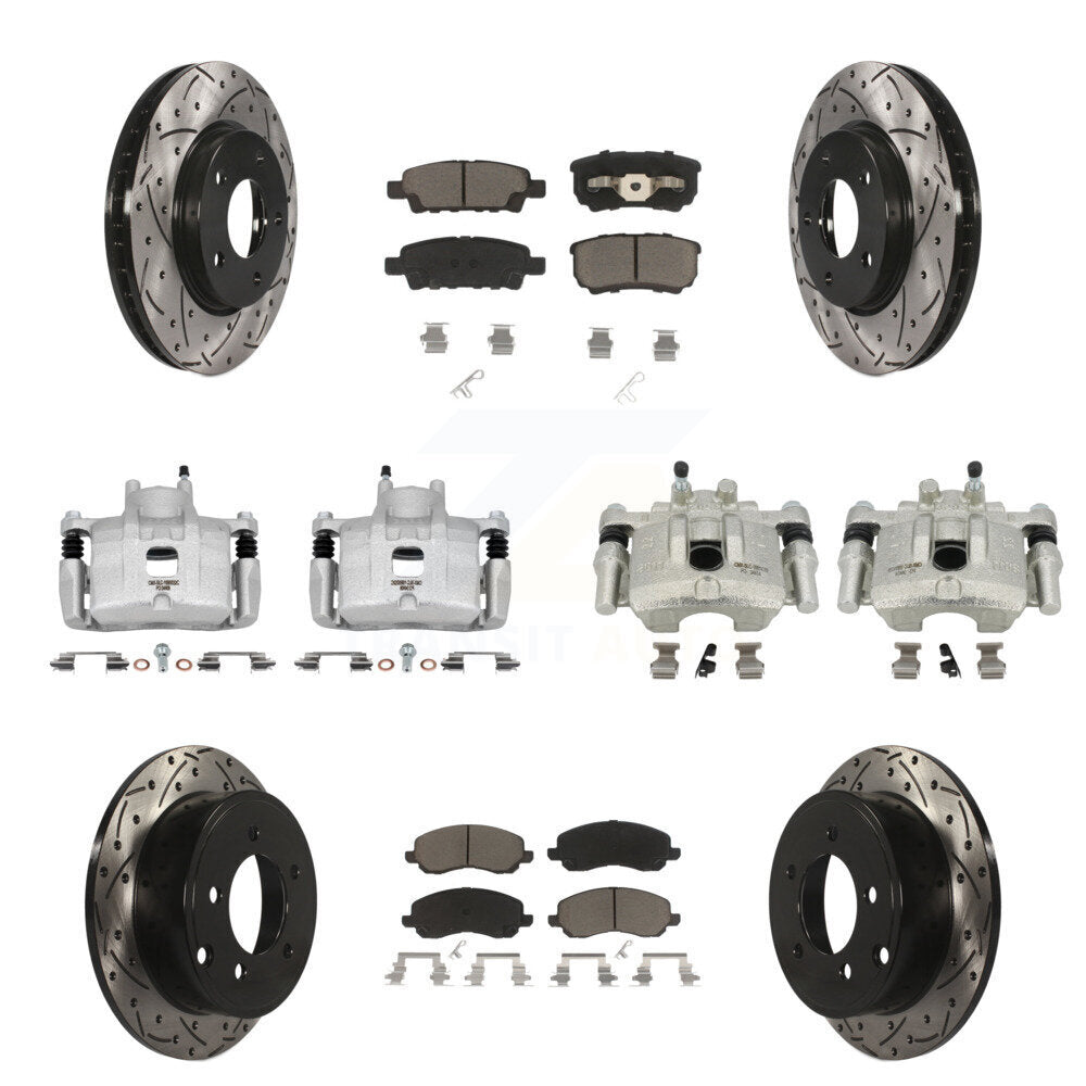 Transit Auto KCD-100366C Disc Brake Kit for 2008-2016 Mitsubishi Lancer - Front and Rear product image