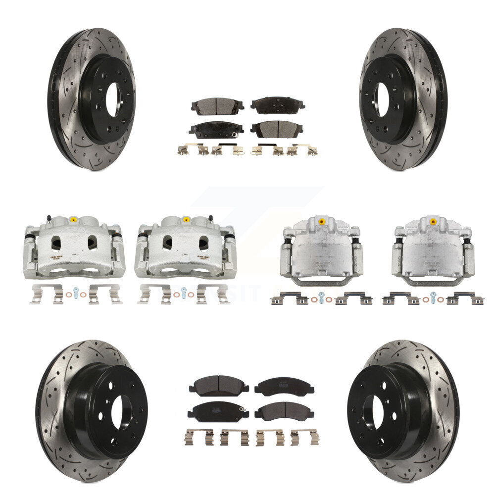 Transit Auto KCD-100368P Disc Brake Kit for 2014-2020 Chevrolet Suburban, Cadillac Escalade, Cadillac Escalade ESV & more - Front and Rear product image