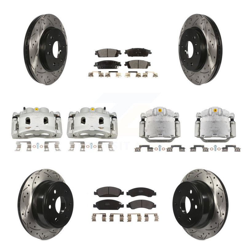Transit Auto KCD-100368P Disc Brake Kit for 2014-2020 Chevrolet Suburban, Cadillac Escalade, Cadillac Escalade ESV & more - Front and Rear product image