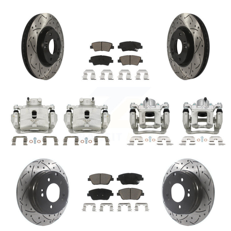 Transit Auto KCD-100375C Disc Brake Kit for 2014 Hyundai Sonata - Front and Rear product image