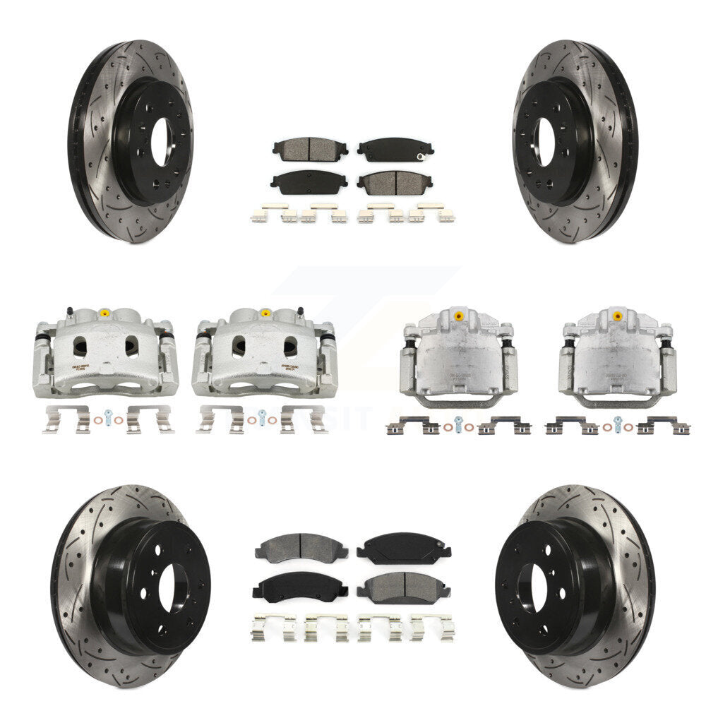 Transit Auto KCD-100375S Disc Brake Kit for 2008-2014 Chevrolet Silverado 1500, Cadillac Escalade, Cadillac Escalade ESV & more - Front and Rear product image
